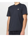 Stone Island Compass Logo Basic Round TShirt Black Navy Khaki White 101524113 - STONE ISLAND - BALAAN 4