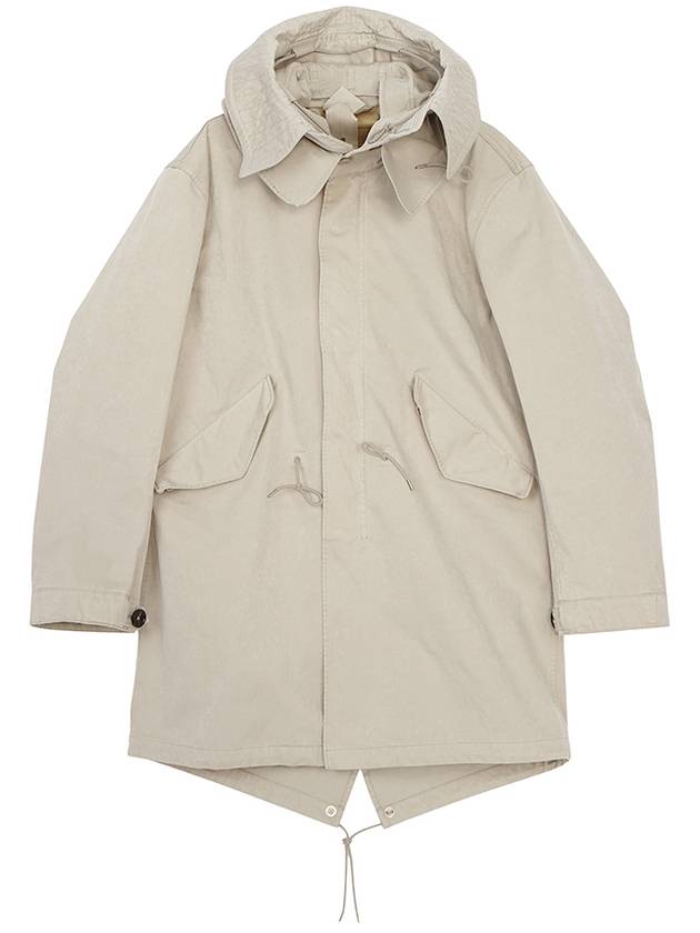 Hooded Long Parka Jacket Beige - TEN C - BALAAN 2