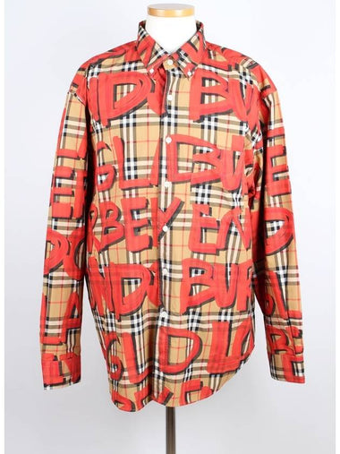 Graffiti check shirt XXL - BURBERRY - BALAAN 1