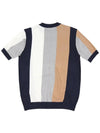 Multicolor striped viscose short sleeve knit STEE144 - IKALOOOK - BALAAN 2