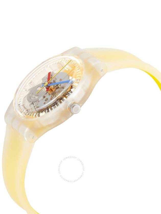 Swatch Monthly Drops Clearly Yellow Striped Quartz Unisex Watch GE291 - SWATCH - BALAAN 2