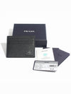 Triangle Logo Saffiano Card Wallet Black - PRADA - BALAAN 5