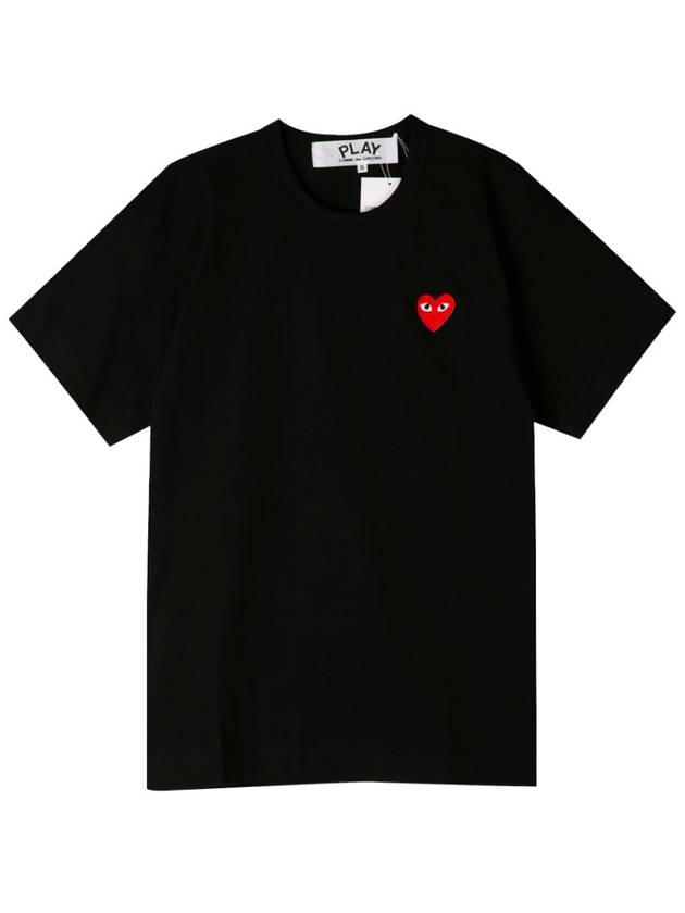 Play Red Heart T Shirt Black AZ T108 051 1 - COMME DES GARCONS - BALAAN 1