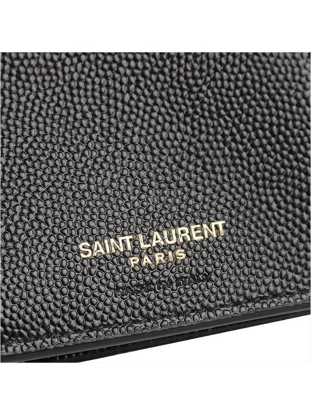 Matelasse Monogram Quilting Flap Half Wallet Black - SAINT LAURENT - BALAAN 7