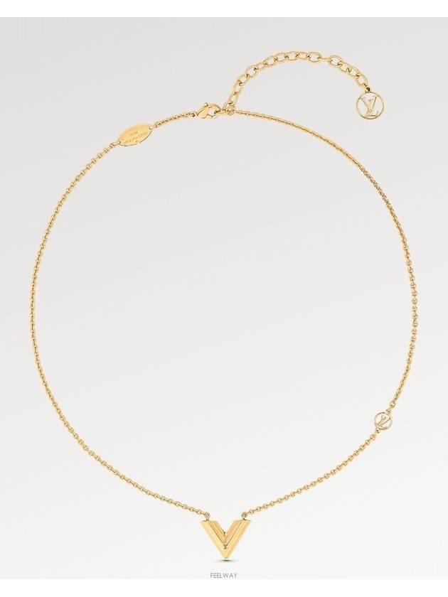 Essential V Necklace Gold - LOUIS VUITTON - BALAAN 6