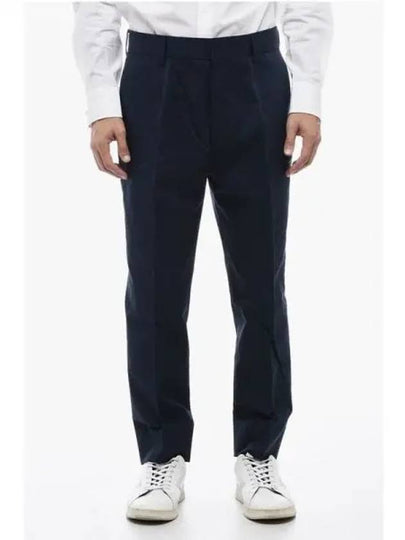 Logo patch straight cotton pants 271844 - PRADA - BALAAN 1