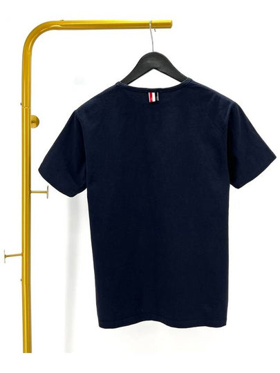 Pocket short sleeve t shirt navy size 2 - THOM BROWNE - BALAAN 2