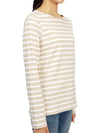 Women's Meridame II Striped Long Sleeve T-Shirt Naturelle Neige - SAINT JAMES - BALAAN 4