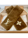 Monogram Shearling Fur Scarf Muffler Shawl Camel M92893 - LOUIS VUITTON - BALAAN 2