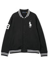 Big Pony Fleece Baseball Jacket Black - POLO RALPH LAUREN - BALAAN 1