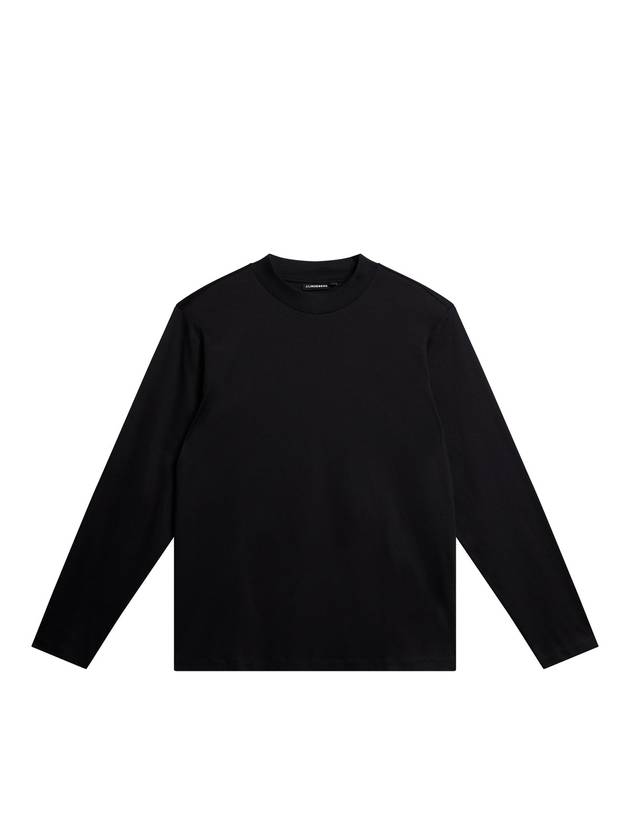 Ace Mock Neck Long Sleeve T-Shirt Black - J.LINDEBERG - BALAAN 1