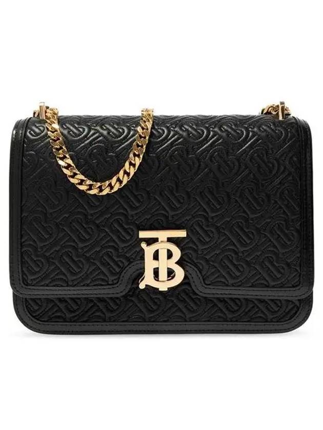 TB Logo Quilting Monogram Medium Shoulder Bag Black - BURBERRY - BALAAN 3