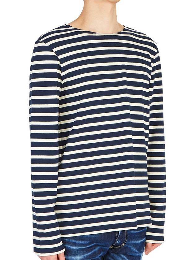 Meridien Modern Long Sleeve T-Shirt Ecru Marine - SAINT JAMES - BALAAN 5