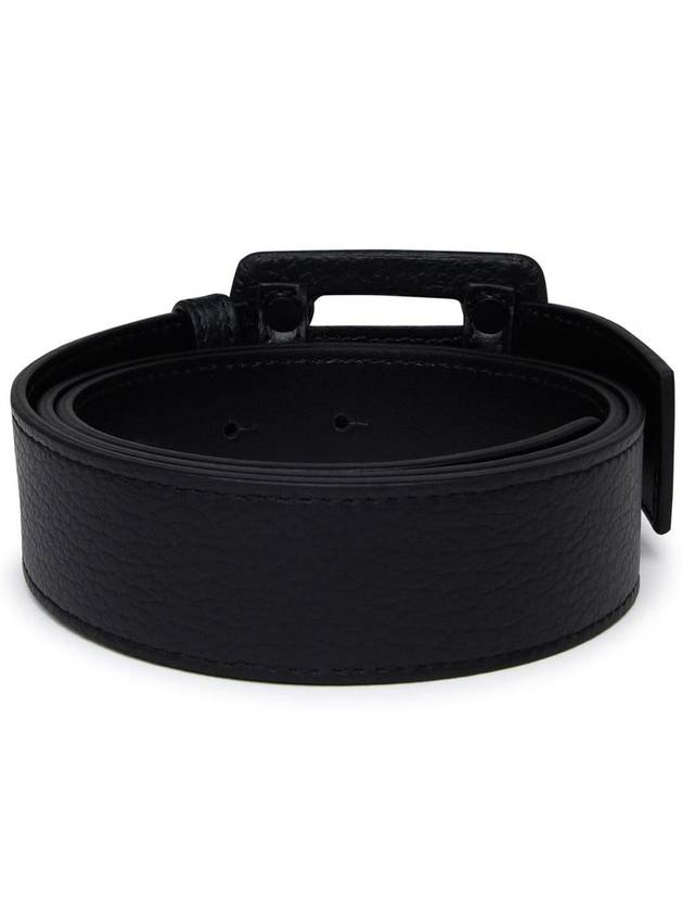 buckle leather belt black - HOGAN - BALAAN 4