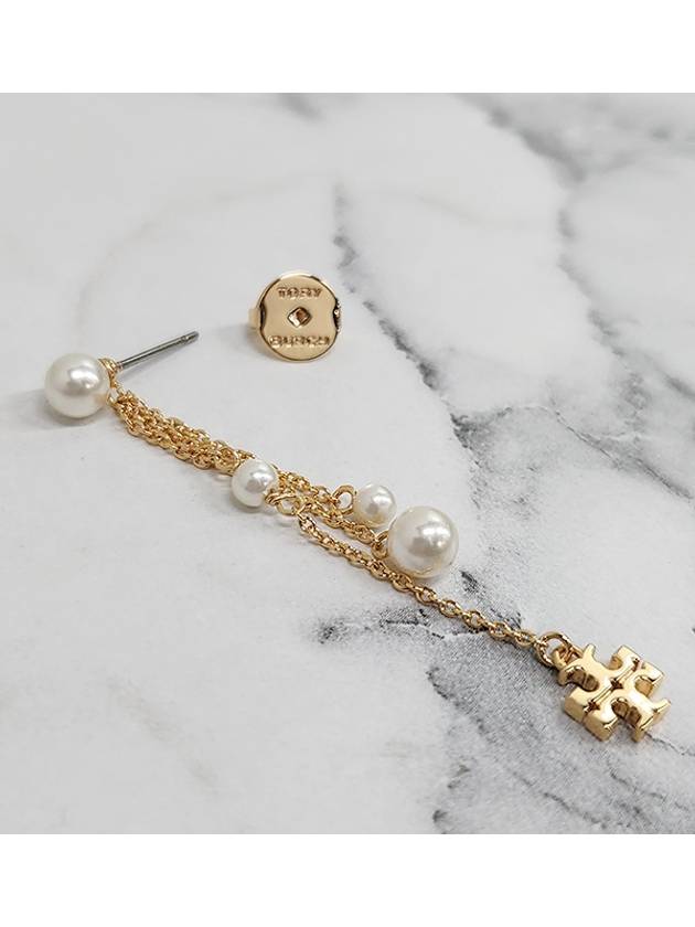 Long Kira Pearl Drop Earrings Gold - TORY BURCH - BALAAN 8