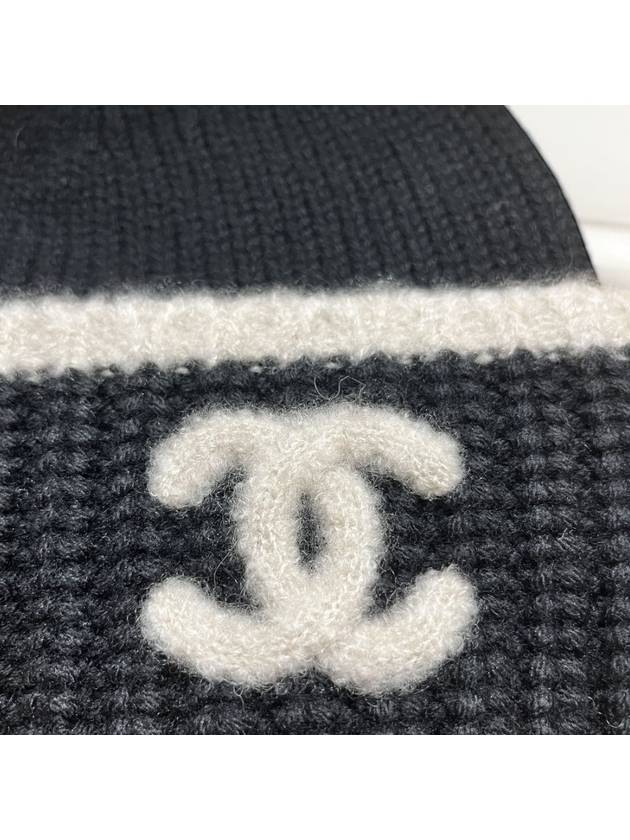 CC Logo Beanie Fur Hat Women Men Unisex Black - CHANEL - BALAAN 8