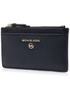 Small Pebbled Leather Card Wallet Black - MICHAEL KORS - BALAAN 3