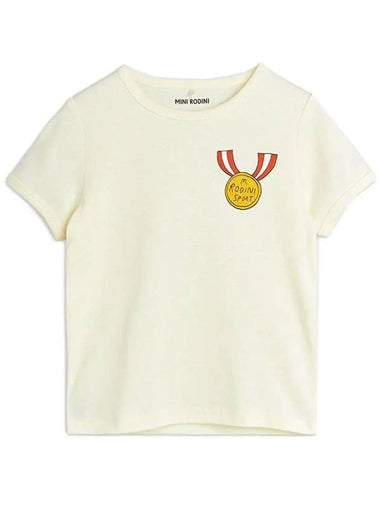 Kids Medal Printing T Shirt Ivory 24220146 10 - MINI RODINI - BALAAN 1