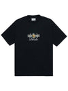 Monsieur DROLE FLEURI short sleeve t shirt TS148 CO001 BL - DROLE DE MONSIEUR - BALAAN 1