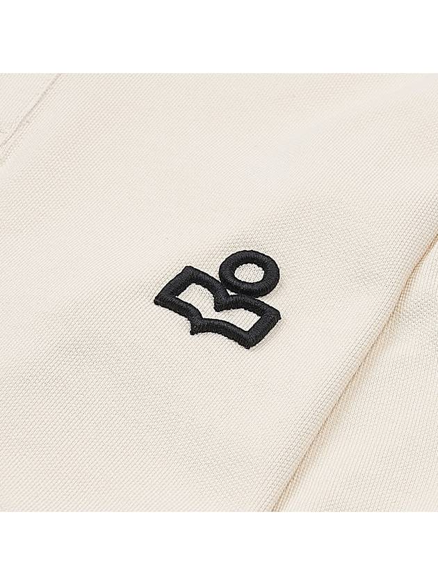 Afko Logo Cotton Polo Shirt Ecru - ISABEL MARANT - BALAAN 5