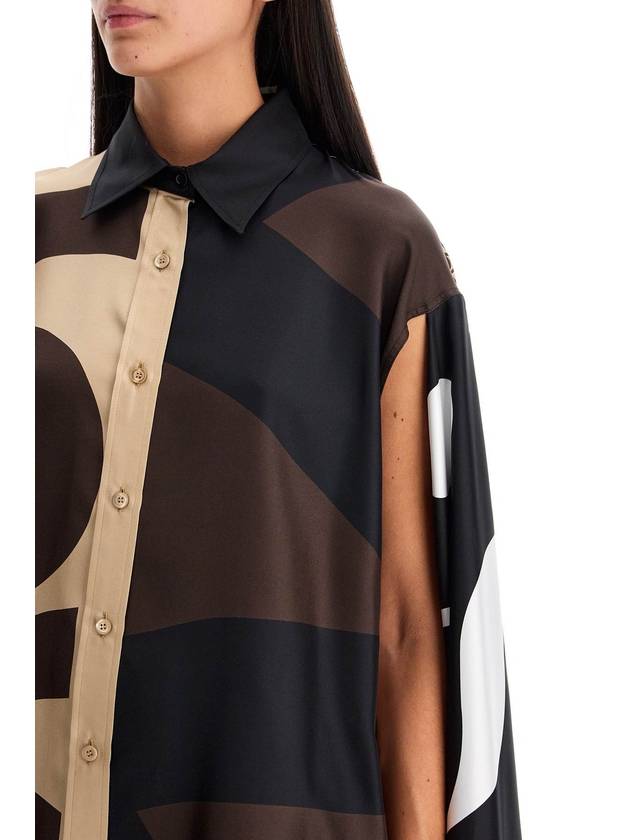 silk patchwork shirt - MOSCHINO - BALAAN 4