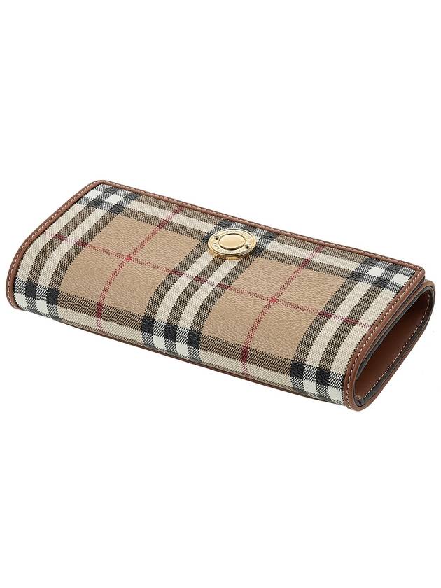 Vintage Check Flap Long Wallet Beige - BURBERRY - BALAAN 5