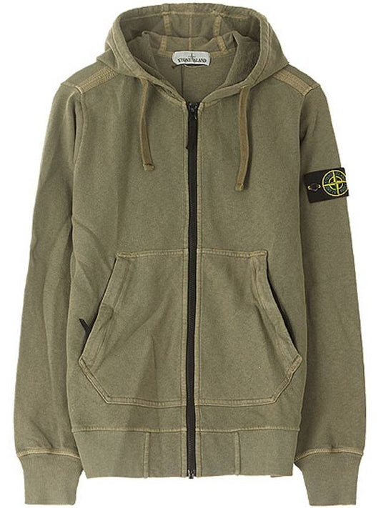 Waffen Patch Hooded Zip-Up Olive - STONE ISLAND - BALAAN 2