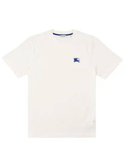 EKD Embroidery Cotton Short Sleeve T-Shirt White - BURBERRY - BALAAN 2