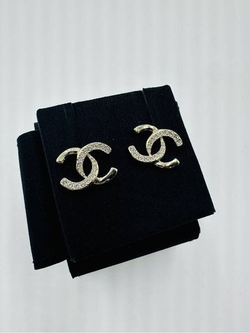 Strass CC logo earrings - CHANEL - BALAAN 1