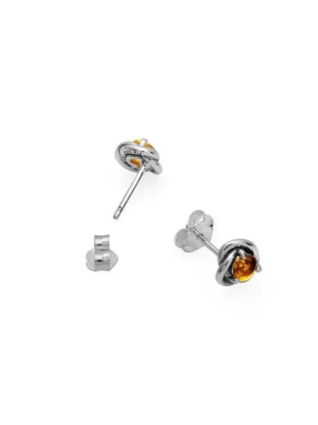 November Birthstone Eternity Stud Earrings Yellow Silver - PANDORA - BALAAN 5