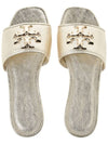 Eleanor Logo Slippers Gold - TORY BURCH - BALAAN.