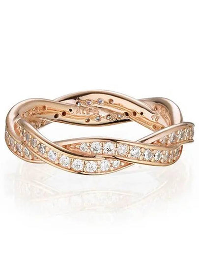 Sparkling Twist Of Fate Ring Rose Gold - PANDORA - BALAAN 2