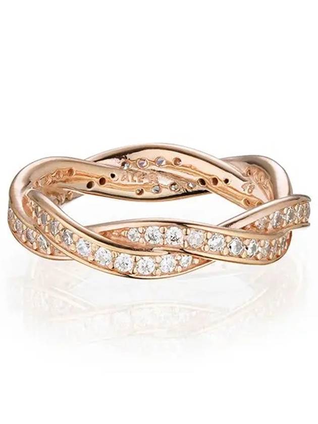 Sparkling Twist Of Fate Ring Rose Gold - PANDORA - BALAAN 2