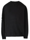 Cotton Fleece Sweatshirt Black - CP COMPANY - BALAAN 3