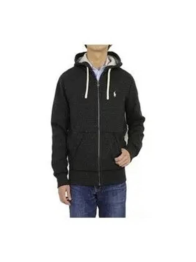 Ralph Lauren Men s Black Stitched Fleece Hooded Zip up 710625887003 - POLO RALPH LAUREN - BALAAN 6