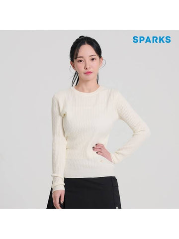 Women s Twist Round Knit Sweater SO3LKT005 - SPARKS - BALAAN 1