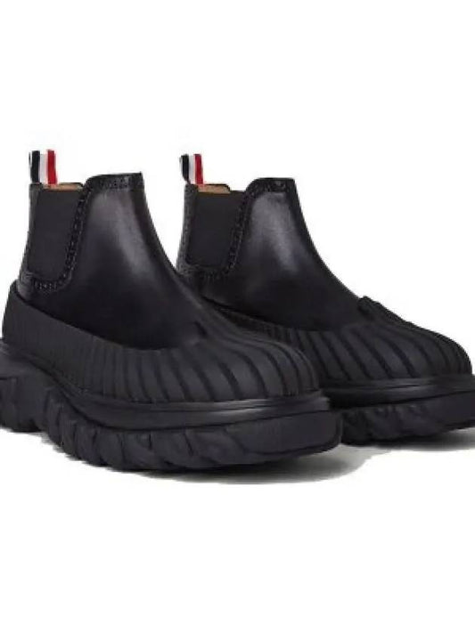 Mid Top Calf Leather Chelsea Boots Black - THOM BROWNE - BALAAN 2