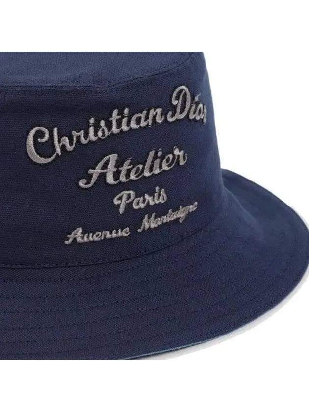 Atelier Logo Bucket Hat Blue - DIOR - BALAAN 3