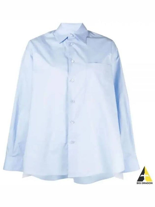 Panel Detail Double Maxi Shirt Light Blue - MAISON MARGIELA - BALAAN 2