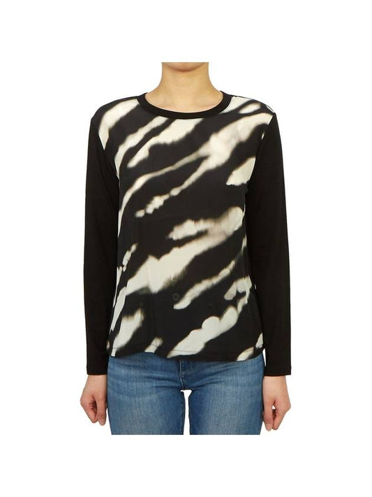 Calamai Print Long Sleeve T-shirt Black - MAX MARA - BALAAN 1