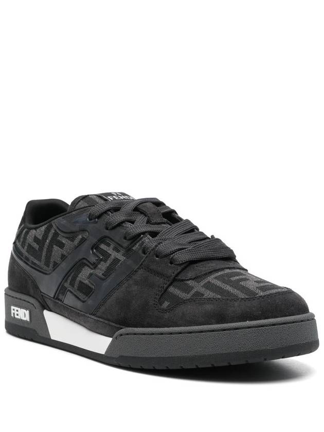 Match FF Jacquard Low Top Sneakers Black - FENDI - BALAAN 3