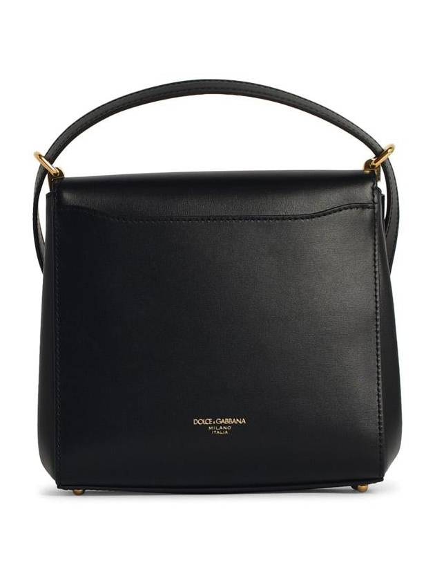 Dolce & Gabbana 'New Sicily' Black Leather Crossbody Bag - DOLCE&GABBANA - BALAAN 3