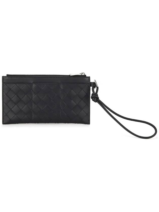 Intrecciato Bill Pouch Clutch Bag Black - BOTTEGA VENETA - BALAAN 6