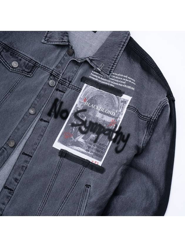 BBD No Sympathy Denim Jacket Dark Gray - BLACKBLOND - BALAAN 2