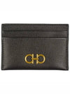 Gancini Card Wallet Black - SALVATORE FERRAGAMO - BALAAN 2