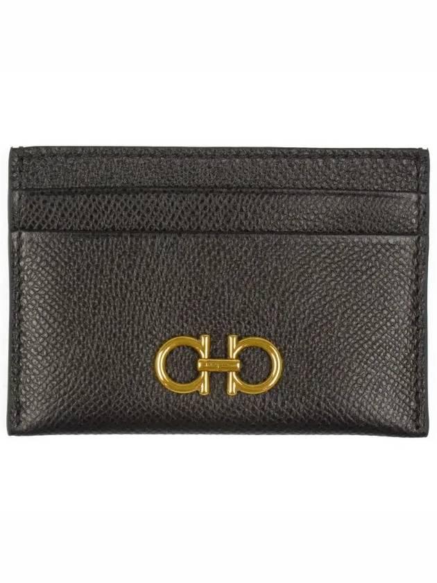 Gancini Card Wallet Black - SALVATORE FERRAGAMO - BALAAN 2