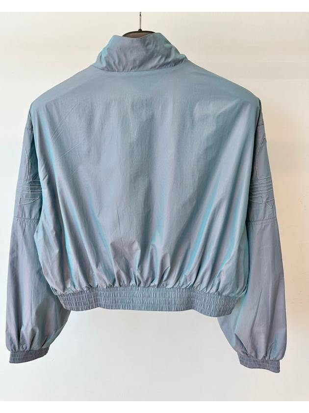 Cropped Windbreaker Jacket H35893 Gray WOMENS - ADIDAS - BALAAN 5