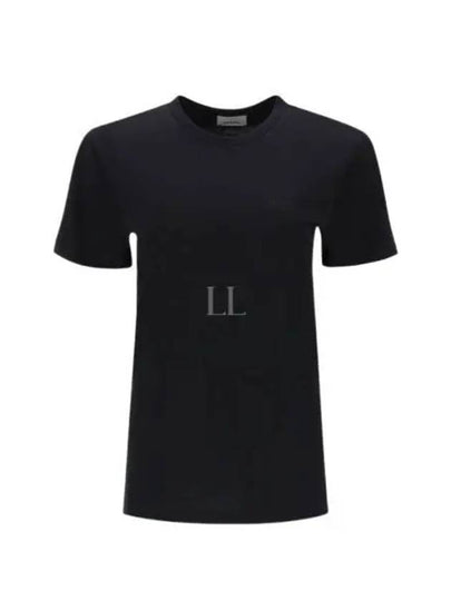 Vidal Embroidered Logo Cotton Short Sleeve T-Shirt Black - ISABEL MARANT - BALAAN 2