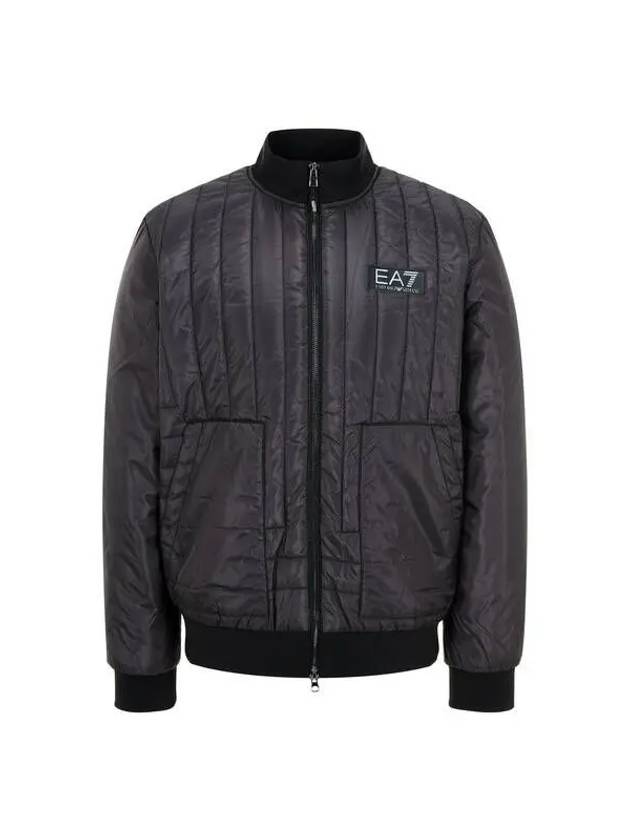 Men s EA7 High Neck Zip up Quilted Jacket Black 270496 - EMPORIO ARMANI - BALAAN 1