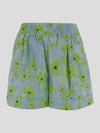 Floral Print Shorts Blue - MARNI - BALAAN 2